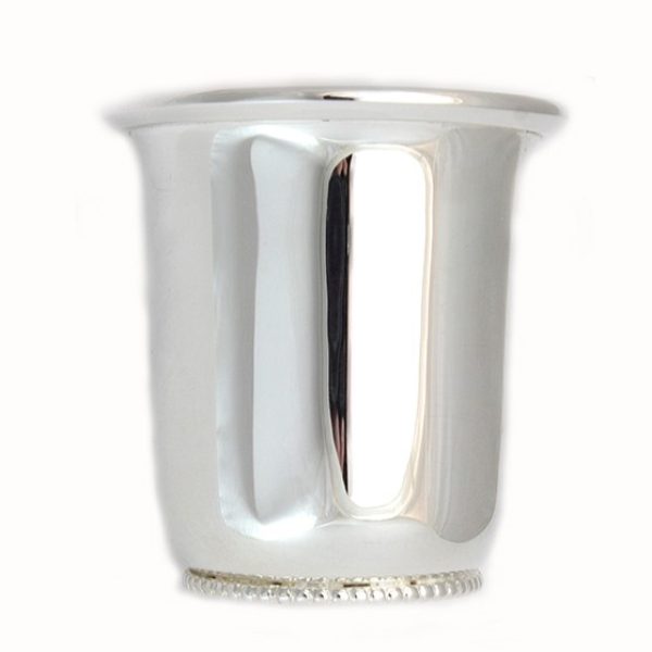 Beker tulp parelrand verzilverd